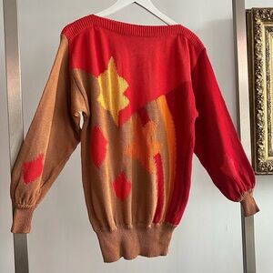 Escada 1980s Vintage Abstract Cotton Knit Pullover Sweater